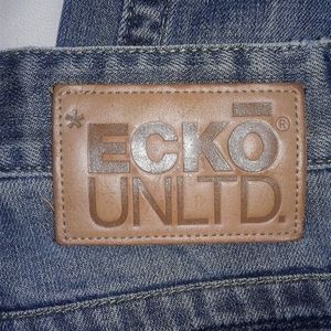 Blue Jeans Sz 38 Vintage Wash Distressed ECKO
